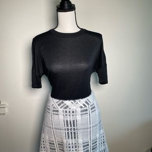 Express New High Waisted Plaid Cozy Mini Skirt